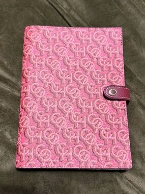 Coach Pink Monogram Snap Journal Notebook